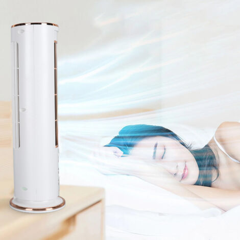 Ventilateur de bureau sans ventilateur 3 vitesse USB rechargeable télécommande pour été (1/5)
