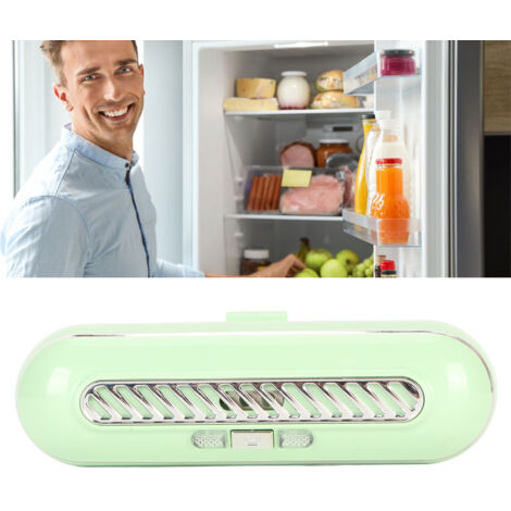Déodoriseur électrique réfrigérateur - Green - USB rechargeable 1200mAh - Anti-gel - Portable - ABS - 14.6x5cm - pour réfrigérateur, placard, voiture (1/5)