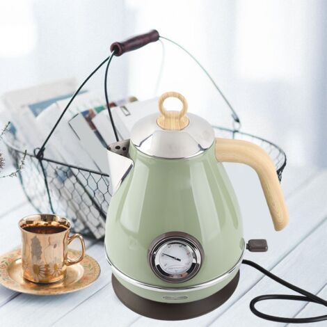 Bouilloire Électrique Retro Grain de Bois - Bouilloire de 1.7L avec Affichage Température et Protection Anti-Vide (1/5)
