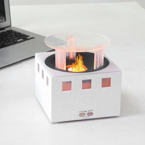 Diffuseur d'Ambiance Flame Pro 400ml - Humidificateur, Diffuseur & Lampe d'Ambiance Multifonction avec Commande à Distance et Arrêt Automatique