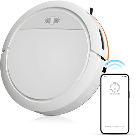 Aspirateur robot et nettoyeur plancher 3 en 1, puissant 4000Pa, WiFi App Intelligent Robot Vacuums, recharge automatique, ABS, 30 cm, noir, 1 unité (1/5)