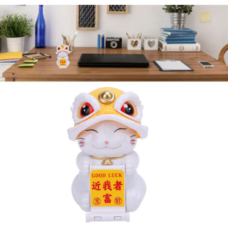 [Figurine automobile] + [Ornements pour dashboard] + [Lion Dance Cat] + [Solaire, Nodding] (1/5)