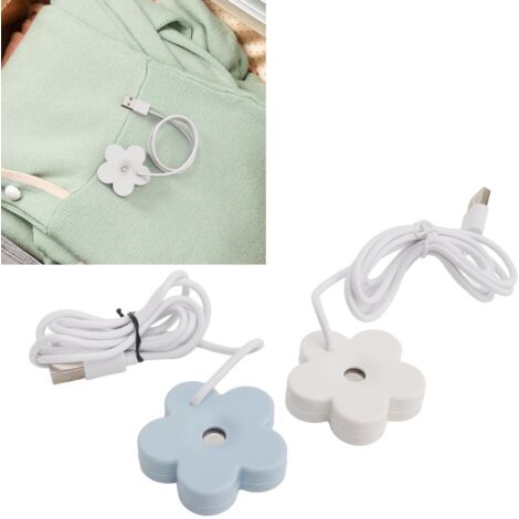 Humidificateur USB Mini Fleur Portable Atomisation Silencieuse IPX7 Blanc Bleu avec Protection Auto Arrêt (1/5)