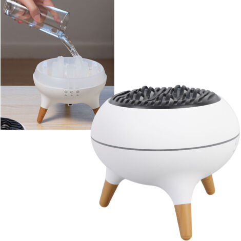 Diffuseur d'Humidificateur aromatique Flame avec Timer, Contrôle Remote et Lampe LED 7 couleurs (350ml, EU Plug) pour Bureau, Salon et Chambre (1/5)
