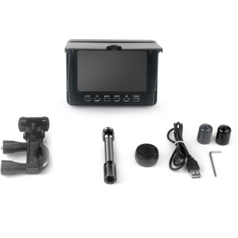 Caméra vidéo d'inspection de canalisation IP68 50m avec système 1080p, écran LCD 5" et 6 LEDs pour drains et conduits de plombier. (1/2)