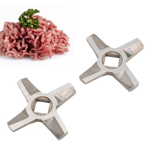 [Couteau de Hachoir] Blade Professionnelle 2Pcs Universelle 5.5cm Hachoir Inox Cutter (1/5)