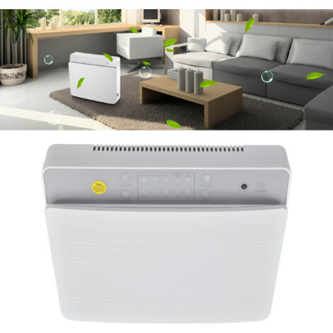 Purificateur d'Air mural - Purificateur à UV 245nm avec télécommande infrarouge et système aromathérapie - 13W, filtration quadruple, ionisation 80M/cm³, 15m²