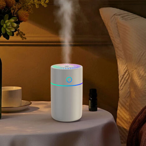 Humidificateur USB avec Lumières Colorées, Modèle 250ml, Fonction Arrêt Automatique pour Bureau et Maison (1/5)