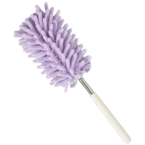 Époussette Téléscopique lavable 0.8m poignée ergonomique tête flexible multi-usage chenille pour nettoyage hauteur plafonds meubles (1/5)