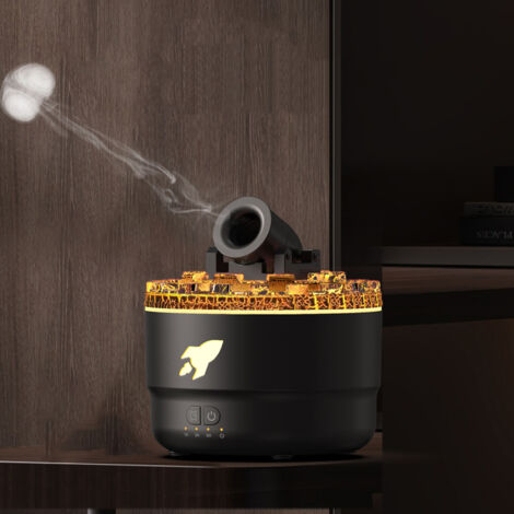 Diffuseur de fragrance USB avec lumière LED multicolore - Machine d'aromatherapie humidificateur 300ml avec timer - Noir (1/5)
