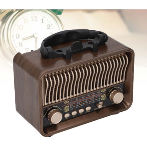Radio Vintage Portable AM/FM/SW Bluetooth 5.4 avec Batterie 1200mAh, Type-C, AUX et USB (1/5)