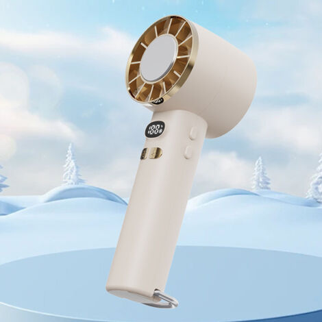 Ventilateur Portable Main Mini Silence Réfrigération Technologie Ice Multi-Speed USB Blanc (1/5)