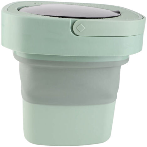 Machine à Laver Portable Folding 6.5L Automatique avec Fonction Lavage et Essorage Soft Dry Washer 100-240V avec Tube d'eau TPE PP 1521g EU Plug Vert 2 Seaux (1/5)