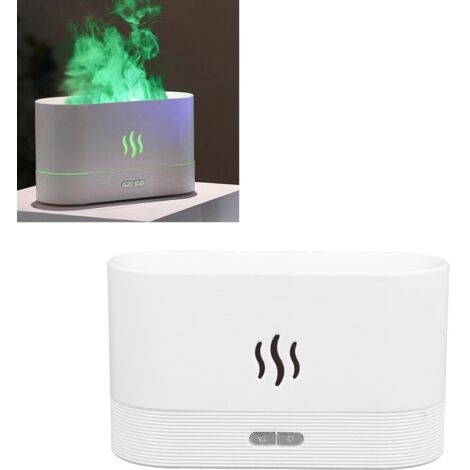 Décoratif à Flamme Tactile [Couleurs Évolutives 7] USB Diffuseur Humidificateur Aromatherapie ABS Blanc Mini Portable Bricolage Interactif (1/5)