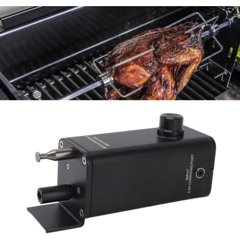 [Moteur de Rotisserie] - Moteur Electrique Rotisserie 10W Rechargeable Aluminium 3 à 12V DC Rotisserie pour Grill Universel (1/5)