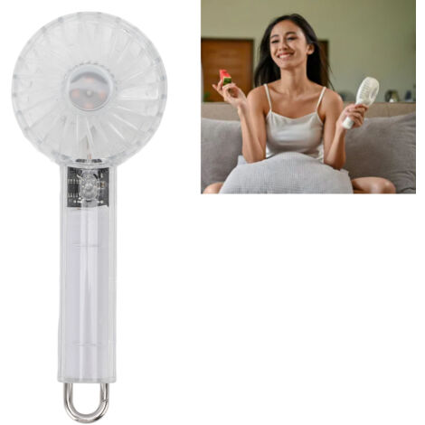 Ventilateur Portable Transparent 3 Vitesses Silencieux avec Batterie Longue Durée et Type-C pour Voyage Camping Plage (1/5)