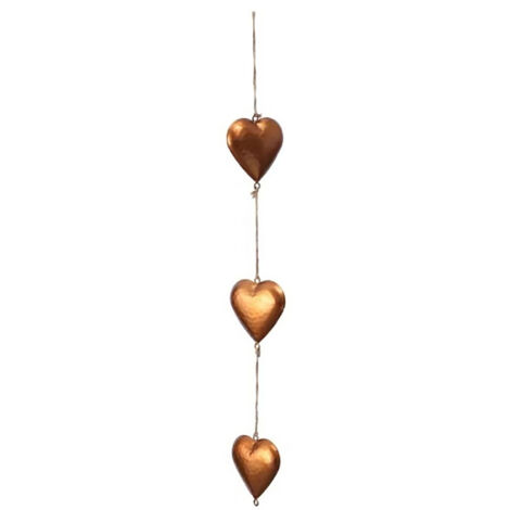 [Suspension] pendentif coeur doré métallique, décor romantique pour scène de déclaration d'amour ou cadeau pour la fête des Mères (1/5)