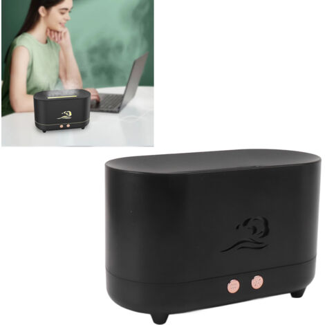 Simulation Flame Aromatherapy Machine : Aromatherapie Flamee Noir USB 225ml 35dB Humidifier Lampe pour Maison Café (1/5)