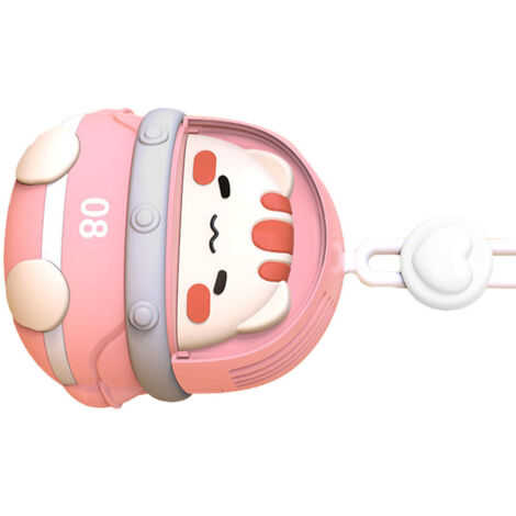 [Ventilateur de Bureau et à Porter] Bébé Animal Ventilateur USB Rechargeable Pliable 3 Vitesses Rose (1/5)