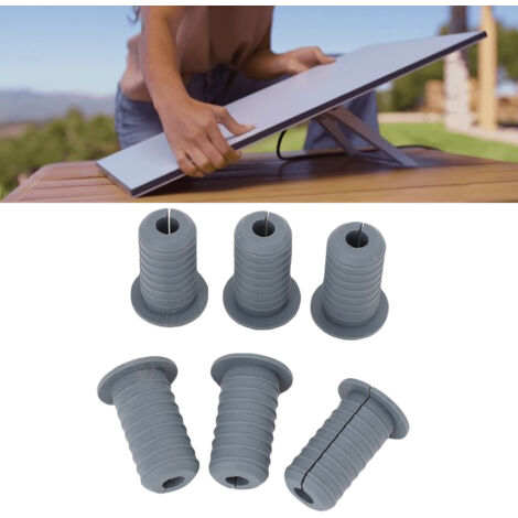 Pack de 6 passe-câbles satellite en caoutchouc, diamètre interne 7mm, diamètre externe 3/4inch, gris, pour installation et réparation murale
