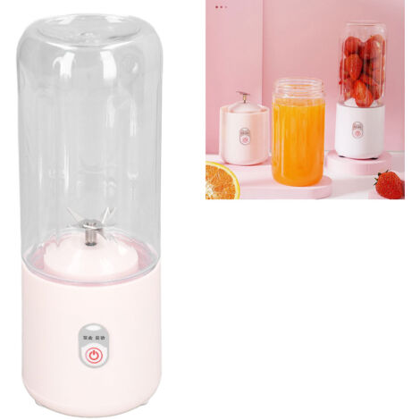 Blender Portable Mini à 6 Lames Multifunction Rechargeable USB pour Fruits Smoothies Jus Capacité 500ml Rose pour Home et Student (1/5)