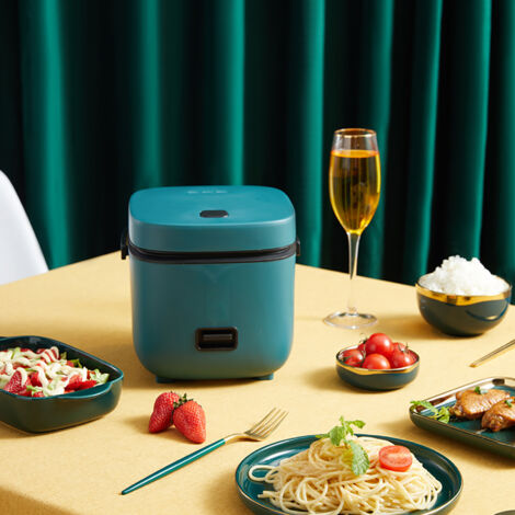 Mini Cuiseur Électrique Voyage Multifonction 1.2L Inox & Plastique JWS-6661B Cuisson et Décongélation pour 1‑2 Personnes