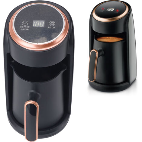 Cafetière Turque Professionnelle Automatique Cevze 600W 300ML Inox Rapide Pour Maison Bureau Voyage