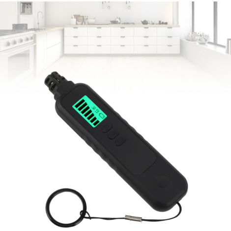 Détecteur de gaz professionnel pour maison, fabrique et hotel (noir) avec alarme sonore et lumineuse (1/5)