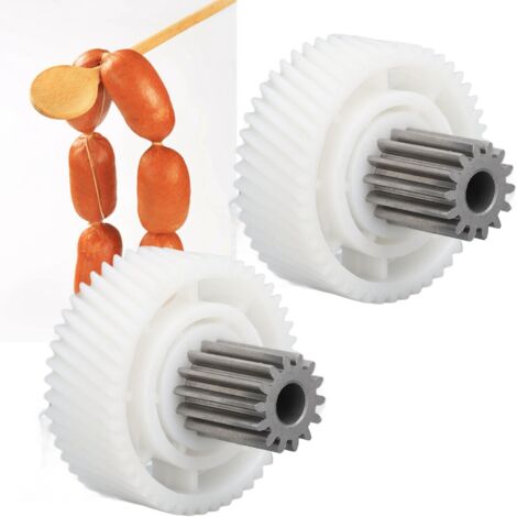 Pièce pour machine à saucisse et à viande - Gear 2 PCS Plastic et Stainless Steel pour grinder control precise avec dimensions 5 x 4.5 x 2cm (1/5)
