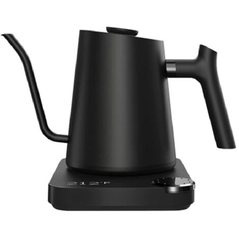 Bouilloire Électrique Gooseneck 0.9L avec Contrôle de Température, Intérieur Inox 304, 1200W, Noir (1/5)