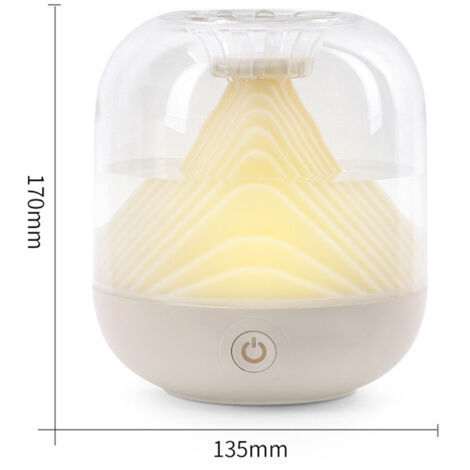 Humidificateur Mini - Lamp Diffuseur USB 1800mAh Aromathérapie - Capacité 700ml - Purificateur Air Salle Lumière Ambiance - ABS - Blanc/Vert (1/5)