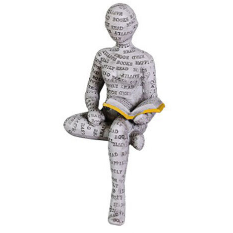 Statue "Lecture Assise" Modèle A539-0012, figurine de décoration pour salon moderne (1/5)