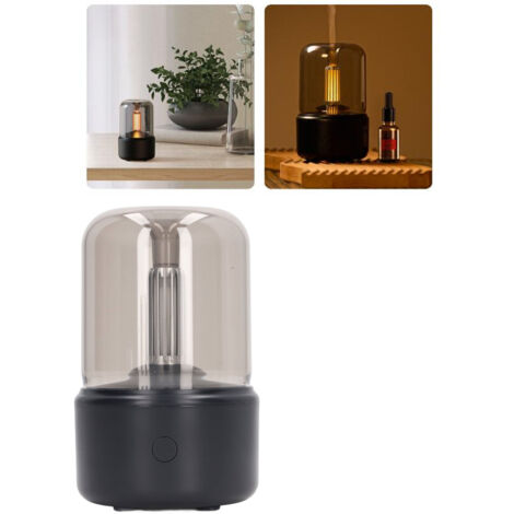 Humidificateur Ultrasonique Candlelight Aroma 120ml USB Diffuseur d'Essences Huiles avec Lumière LED Ambiance (1/5)