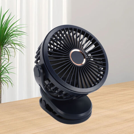 Ventilateur Clip Rechargeable USB 10000 mAh Miniature avec Rotation 360° et Sécurité pour Bébé pour Bureau Domicile et Voyage (1/5)