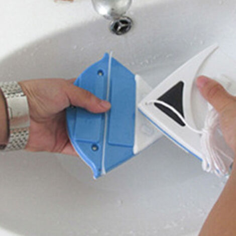[Écouvillon Magnétique] Solide Triangles Bleu Nettoyeur Vitre Unique ABS P3‑8mm pour Portes Fenêtres Miros (1/5)