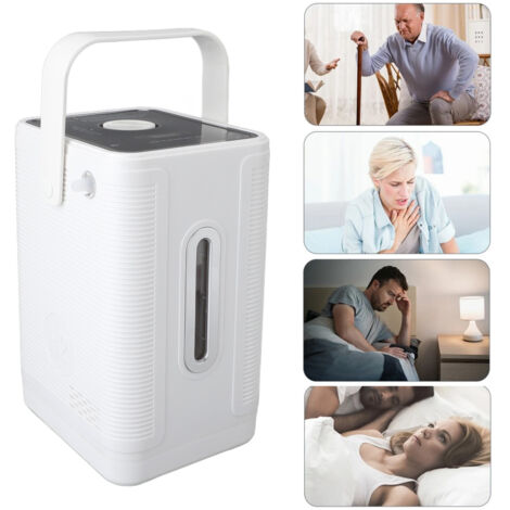 Hydrogen Inhalation Machine, modèle portable silencieux de générateur d'eau riche en H2 haute pureté 225ml/min, 150W, 26x18x15cm ABS et ruban (1/5)