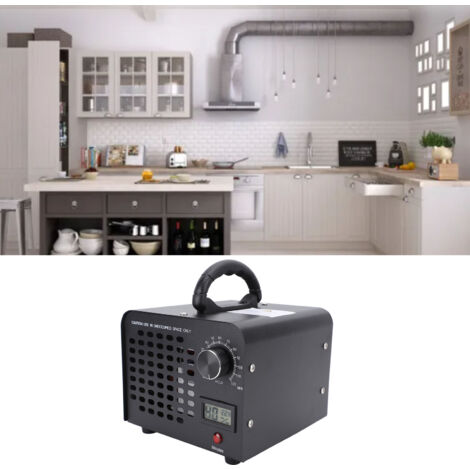 Générateur d'O3 pour l'élimination d'odeurs puissant portable, 2500-4500 sq.ft, 120 minutes timer, SUS & Bambusoideae, cordon US Plug110V. (1/5)