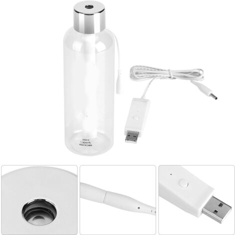 Humidificateur d'Air USB Portable 300ml - Diffuseur Mini pour Voiture et Maison en ABS Transparent avec Arrêt Automatique 3h (1/5)