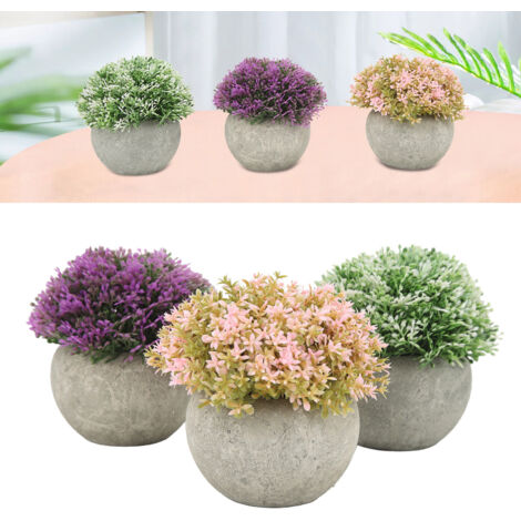 [Artificiel] Minis Plantes en Pot en Plastique Écolo Éco-friendly 3 PC (1/5)