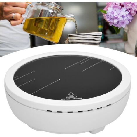 Réchaud électrique mini blanc 500W [Marque] modèle silencieux, chauffeur et réchaud pour thé café accessoire cuisine, matériel ABS dimensions 17x17x5.5 cm couleur blanc poids 913g.