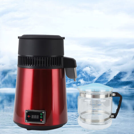 Distillateur d'eau Contemporain 750W 4L sur Bureau avec Cuve en Verre Température Unique Protection Auto et Arrêt Automatique (1/5)