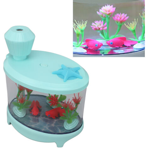 Ultrasonique Humidificateur d'Ambiance Mini USB avec Option Aromathérapie pour Bureau Maison Voiture - ABS, 256g, 460ML, Vert (1/5)