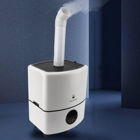 Humidificateur Industriel 25L à Nozzles Octuple avec Roues Universelles, Protection Déficit d'eau, Top-Fill et Contrôle de Brume pour Grandes Salles 150-200 m²