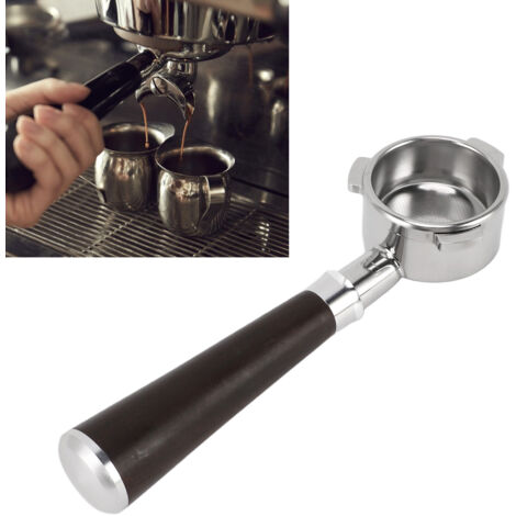 Portafilter à Fond Détachable Café [Sans Fond] Mano Portafilter Café [54mm] Stainless Steel Noir Rosewood Portafilter Portable Cafetière Breville 8 (1/5)