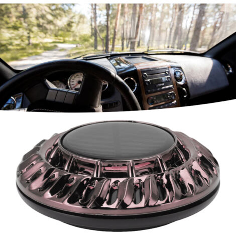 Diffuseur de parfum solaire pour voiture - Rotatif automatique - Décoration aromathérapie pour voiture, bureau et maison - Noir argenté ABS (1/5)