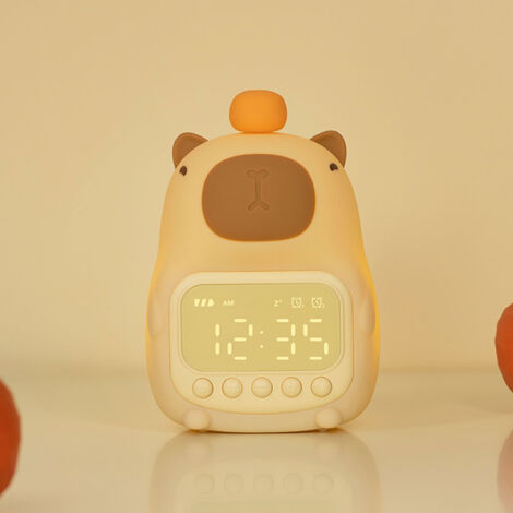 Réveil Lumière de Veille Enfant avec Capybara Cute – Horloge Lumière Douce Dimming pour Chambre (1/5)