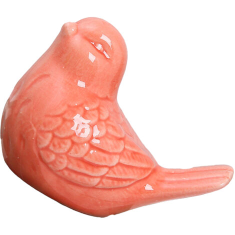 Ornement Statue [Figurine Animal] Ceramique [Cute Bird] Rouge Ornement Animal Cute Bird Figurine Ceramic Modern Ornement Animaux pour Salon Decor Maison Decoration Moderne Statue TV Cabinet Bird Lives (1/5)