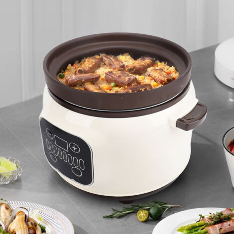 Marmite électrique multifonction de 3,8 litres en céramique avec réservation 24h et maintien au chaud - Cooker [Marmite électrique] + [Ceramic Cooker] + [280W] + [Réservation 24H] (1/5)
