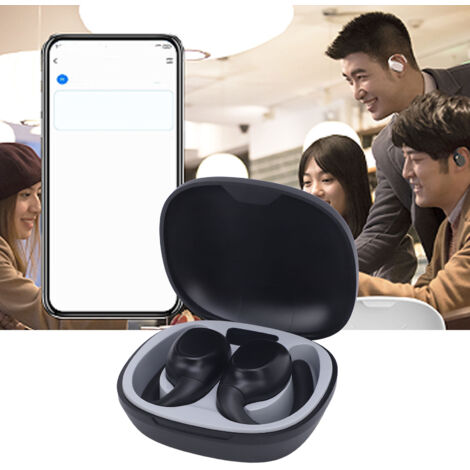 [Écouteurs de Traduction] Écouteurs Bluetooth Réducteur de Bruit Traduction 74 Langues EN DIRECT avec APP Noir ABS Batterie 50mAh-400mAh (1/5)