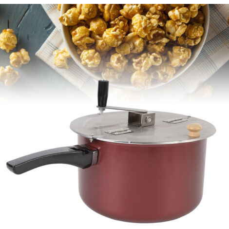 Popper Popcorn Révolutionnaire en Acier Inoxydable pour Maison Cinéma, Compatible Gaz Induction avec 2 Bols et 6 Accessoires, Boîtier Composite Bois (28.5cm)